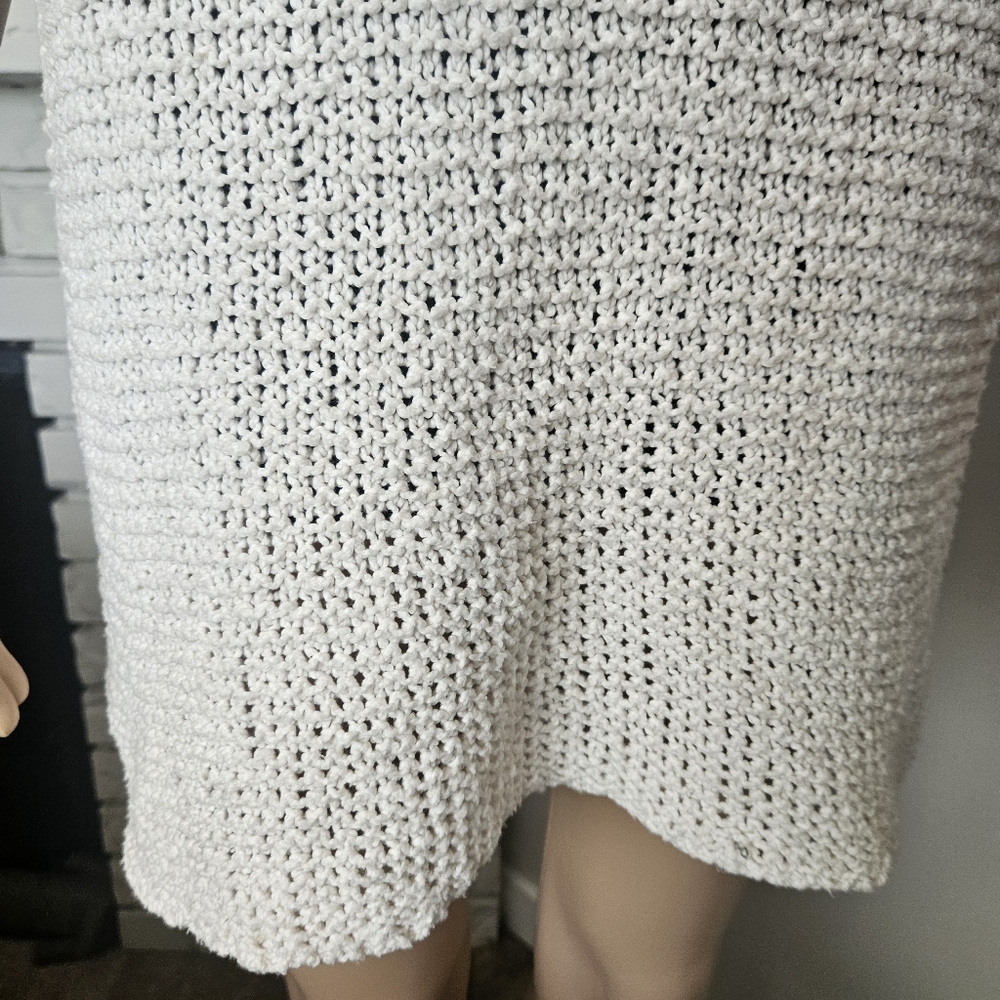 Free People Cowl Neck Knit Sweater Vest Long Line Sleeveless 100% Cotton - Picture 3 of 14